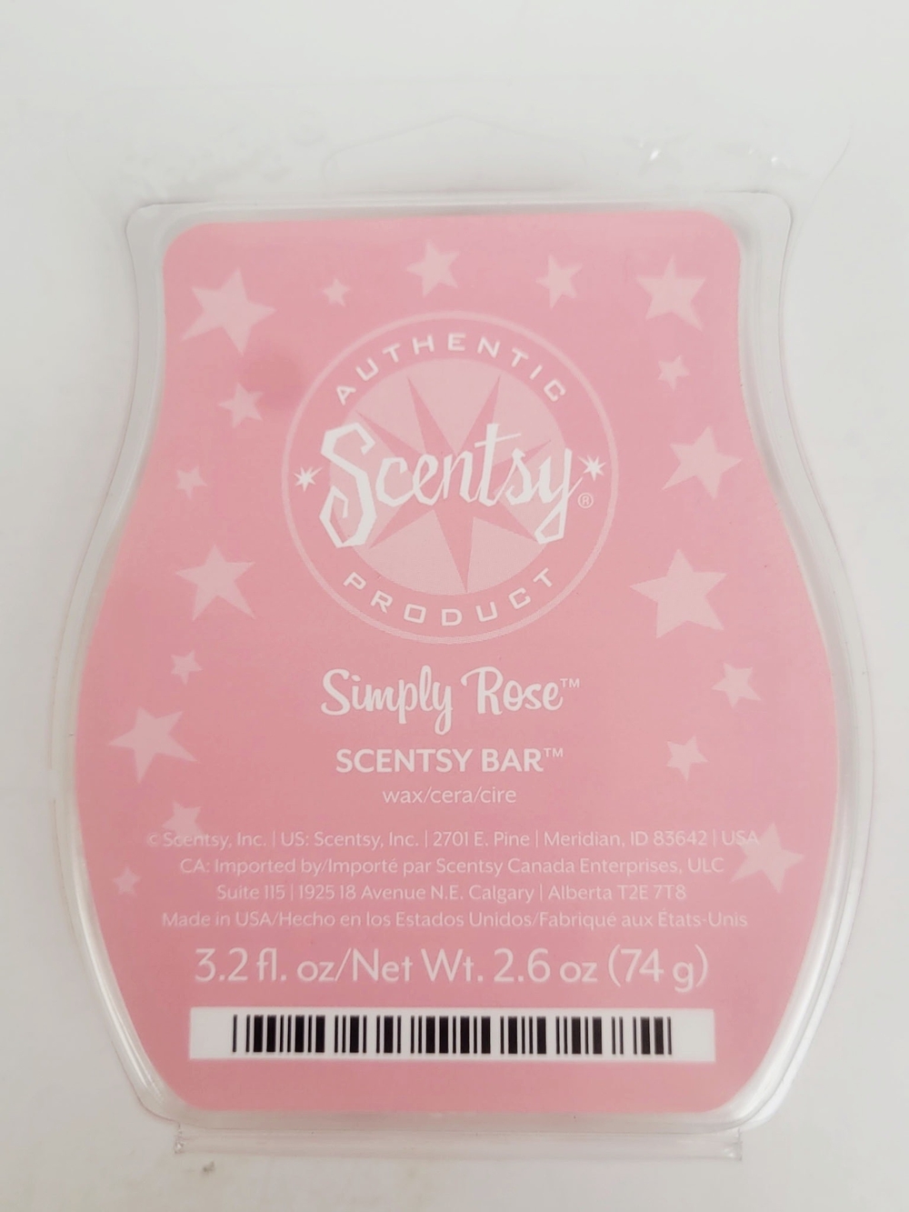 Scentsy Wax Bar Simply Rose~3.2 oz